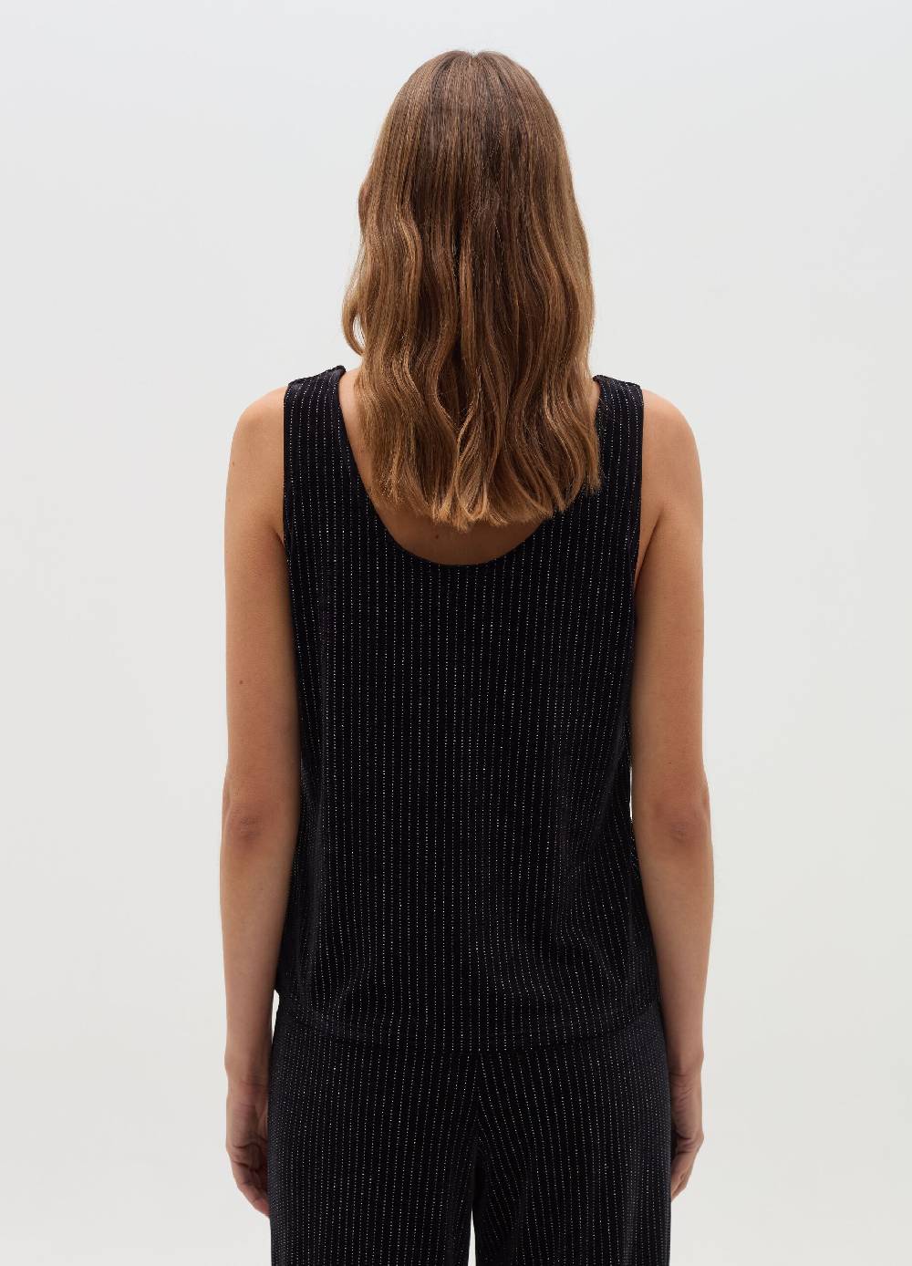 OVS Tank Top In Velluto Con Fil Coupe In Lurex