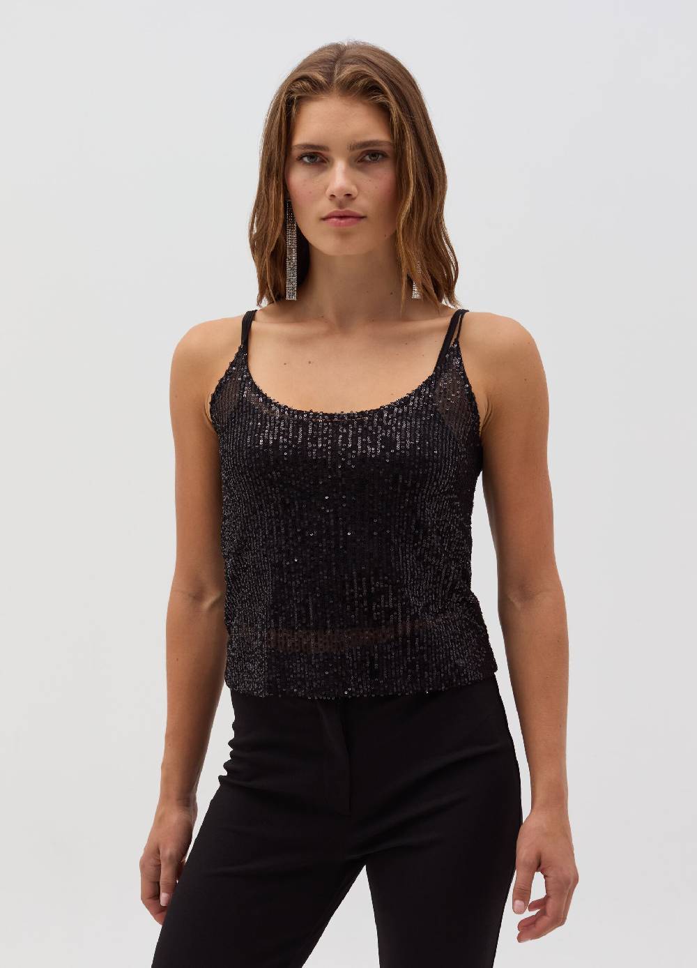 OVS Top Con Paillettes All-over