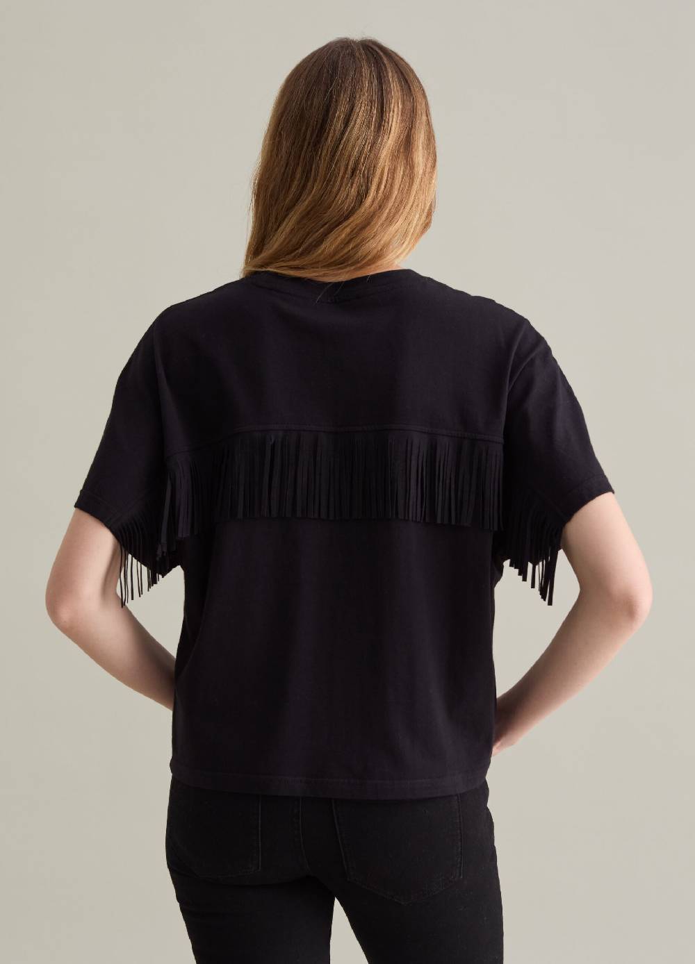 PIOMBO T-shirt In Cotone Con Frange