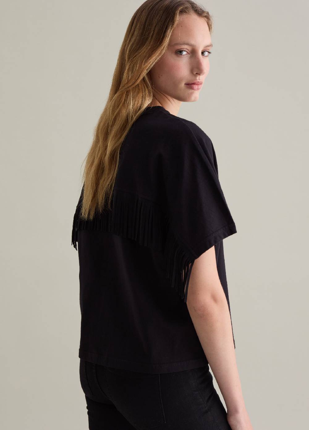 PIOMBO T-shirt In Cotone Con Frange
