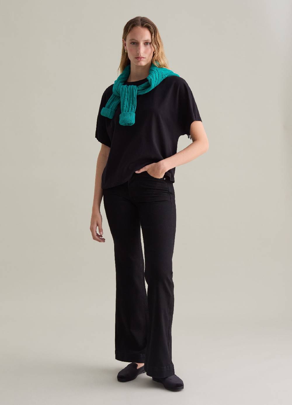 PIOMBO T-shirt in cotone con frange