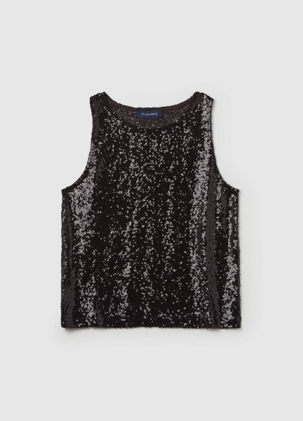 PIOMBO Tank top con paillettes