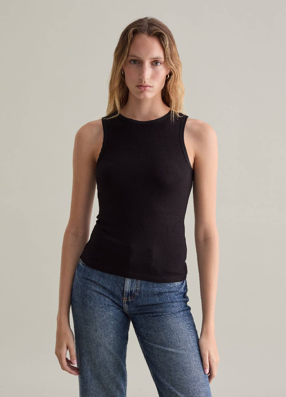 PIOMBO Tank Top In Viscosa Stretch A Costine