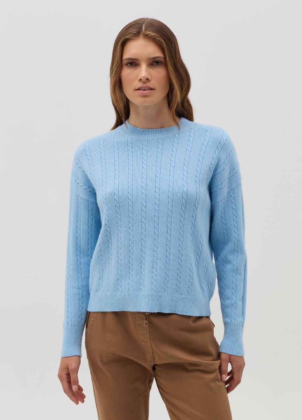 HYBRID Pullover A Coste Con Lavorazione Intrecciata