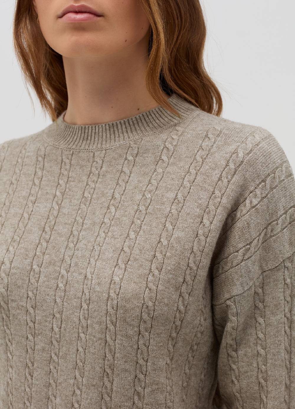 HYBRID Pullover A Coste Con Lavorazione Intrecciata