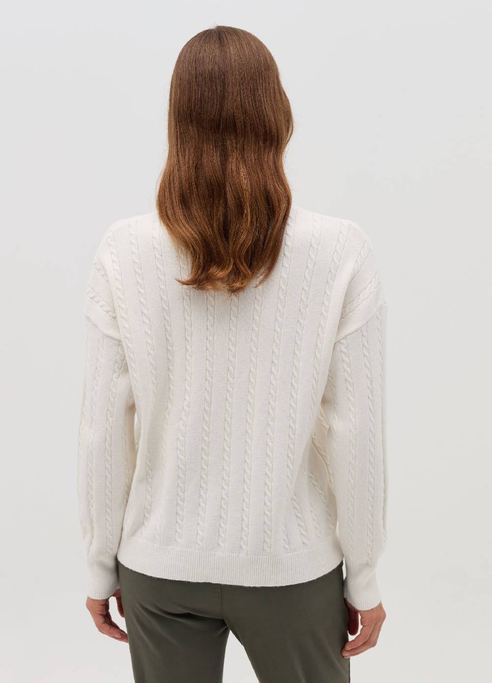 HYBRID Pullover A Coste Con Lavorazione Intrecciata