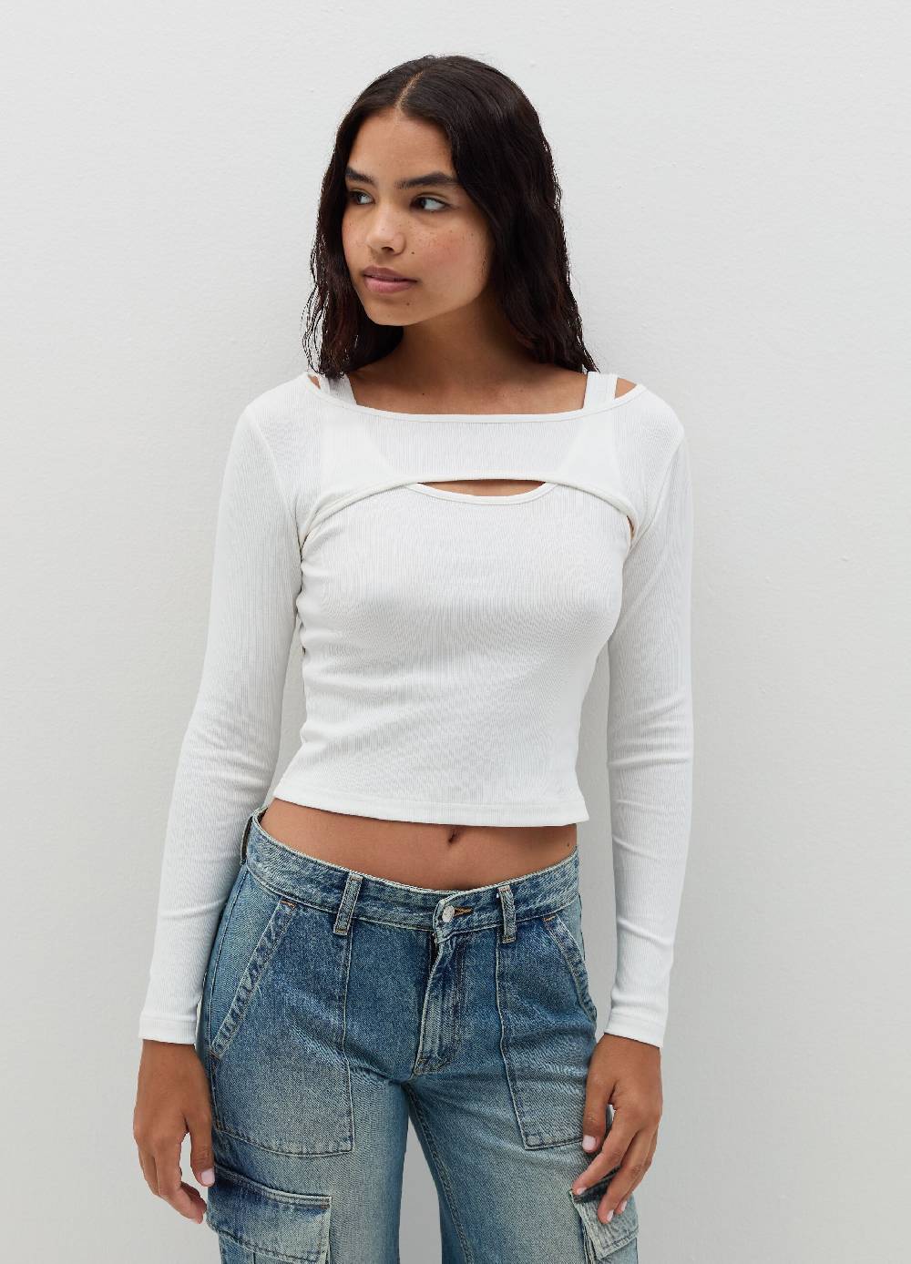 B. ANGEL T-shirt A Maniche Lunghe Con Dettaglio Cut Out