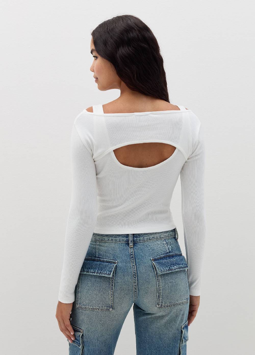 B. ANGEL T-shirt A Maniche Lunghe Con Dettaglio Cut Out