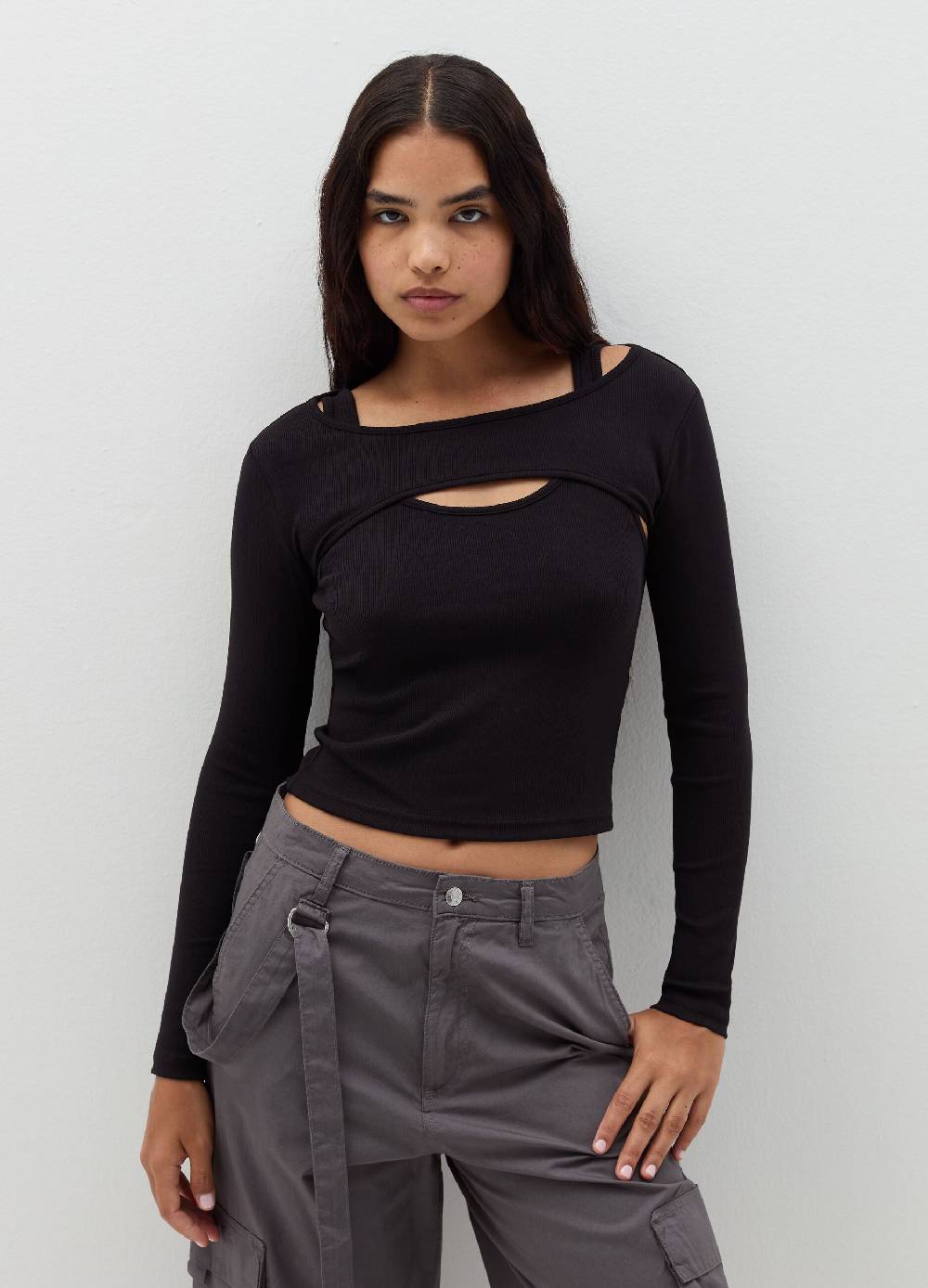 B. ANGEL T-shirt A Maniche Lunghe Con Dettaglio Cut Out