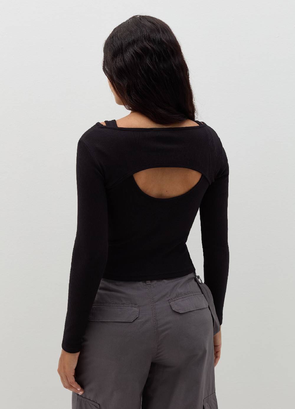 B. ANGEL T-shirt A Maniche Lunghe Con Dettaglio Cut Out