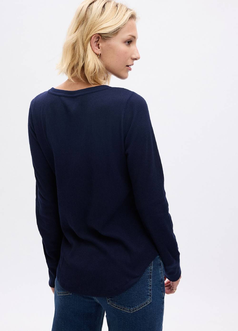 GAP T-shirt Con Micro Trama Waffle A Maniche Lunghe
