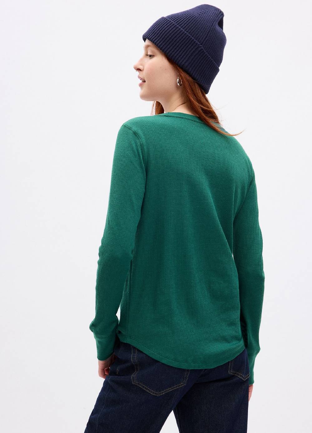 GAP T-shirt Con Micro Trama Waffle A Maniche Lunghe