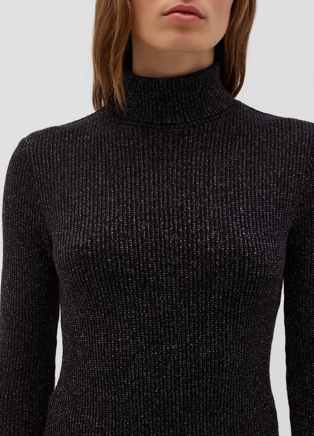 OVS T-shirt In Lurex A Maniche Lunghe Con Collo Alto