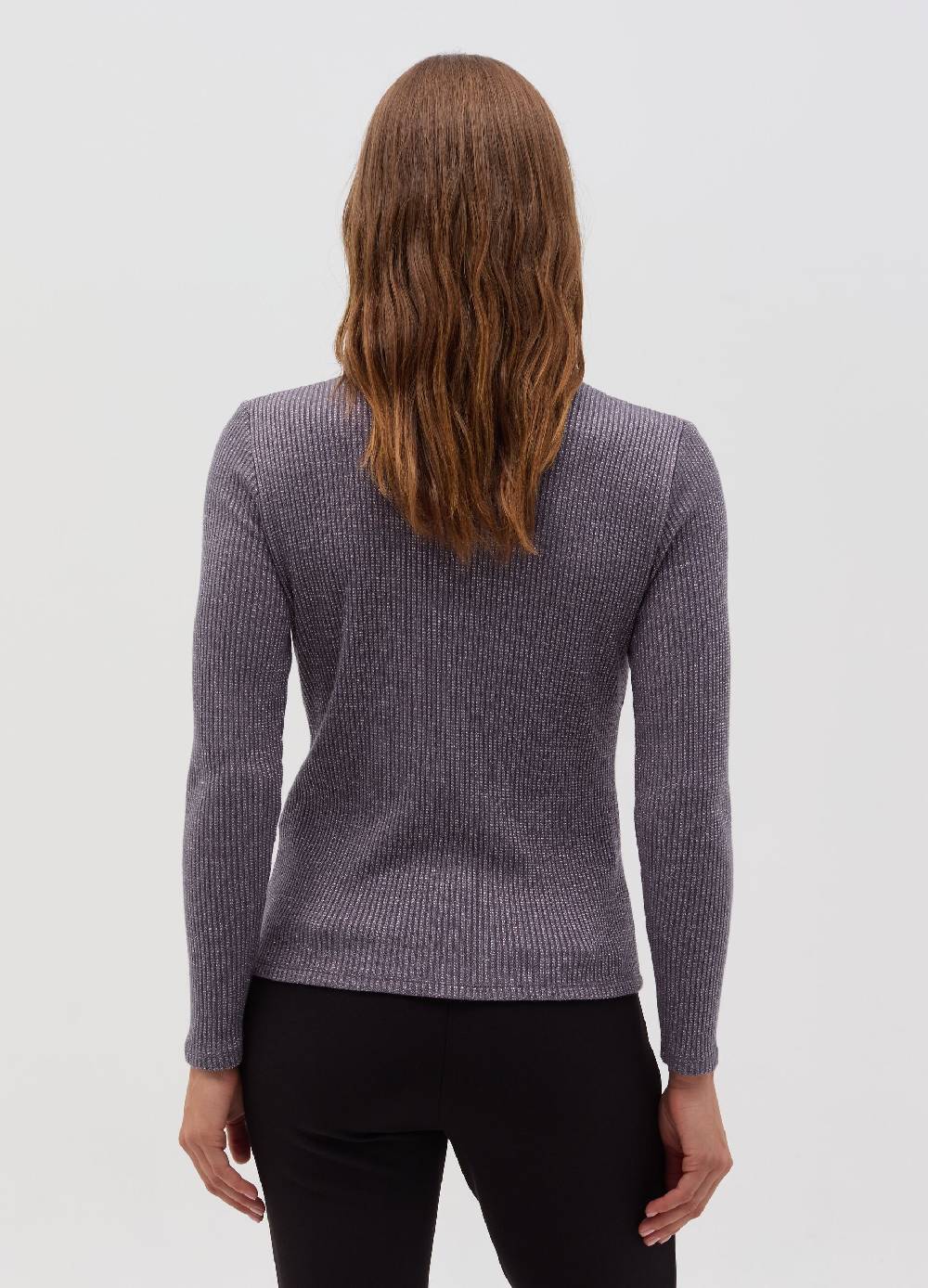 OVS T-shirt In Lurex A Maniche Lunghe Con Collo Alto