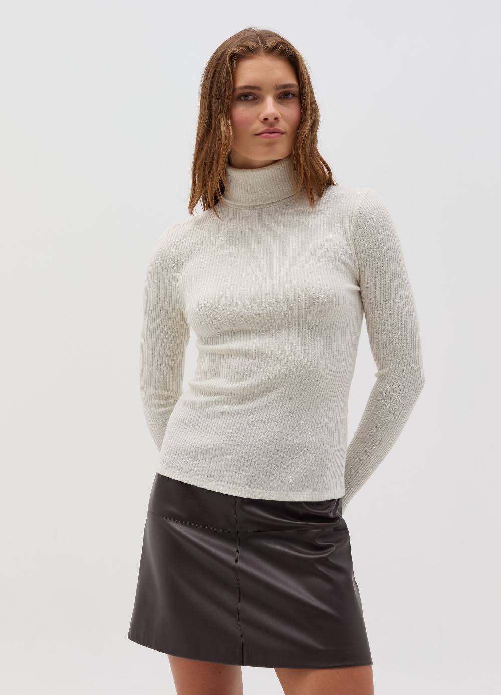 OVS T-shirt In Lurex A Maniche Lunghe Con Collo Alto