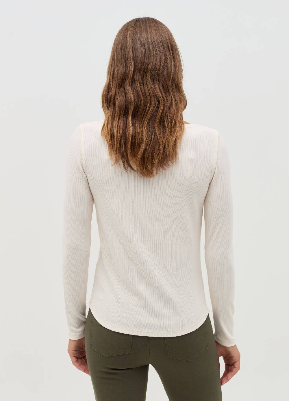 NICOL CARAMEL T-shirt Premaman A Costine Con Maniche Lunghe