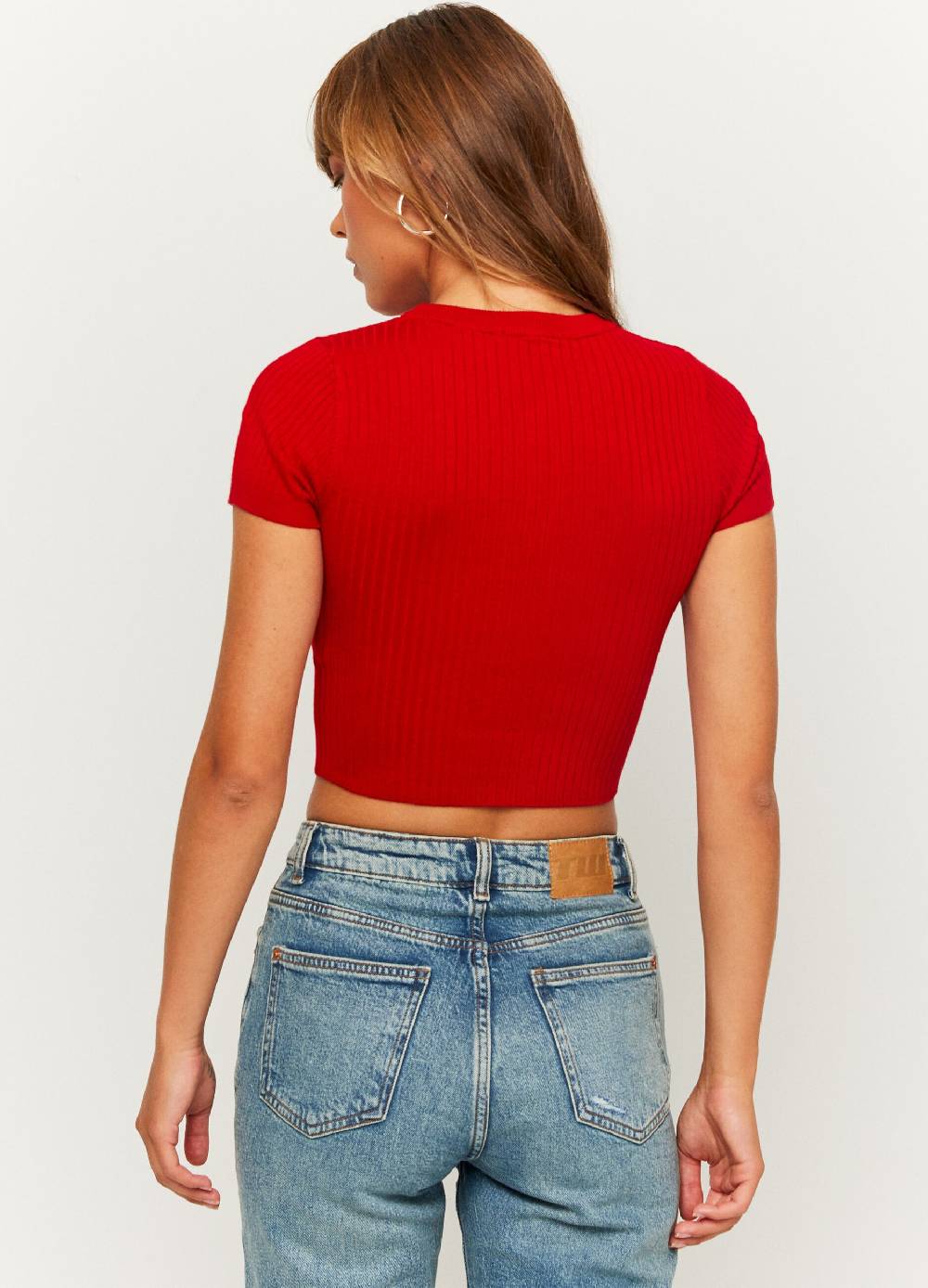 TALLY WEIJL T-shirt Cropped A Coste Piatte