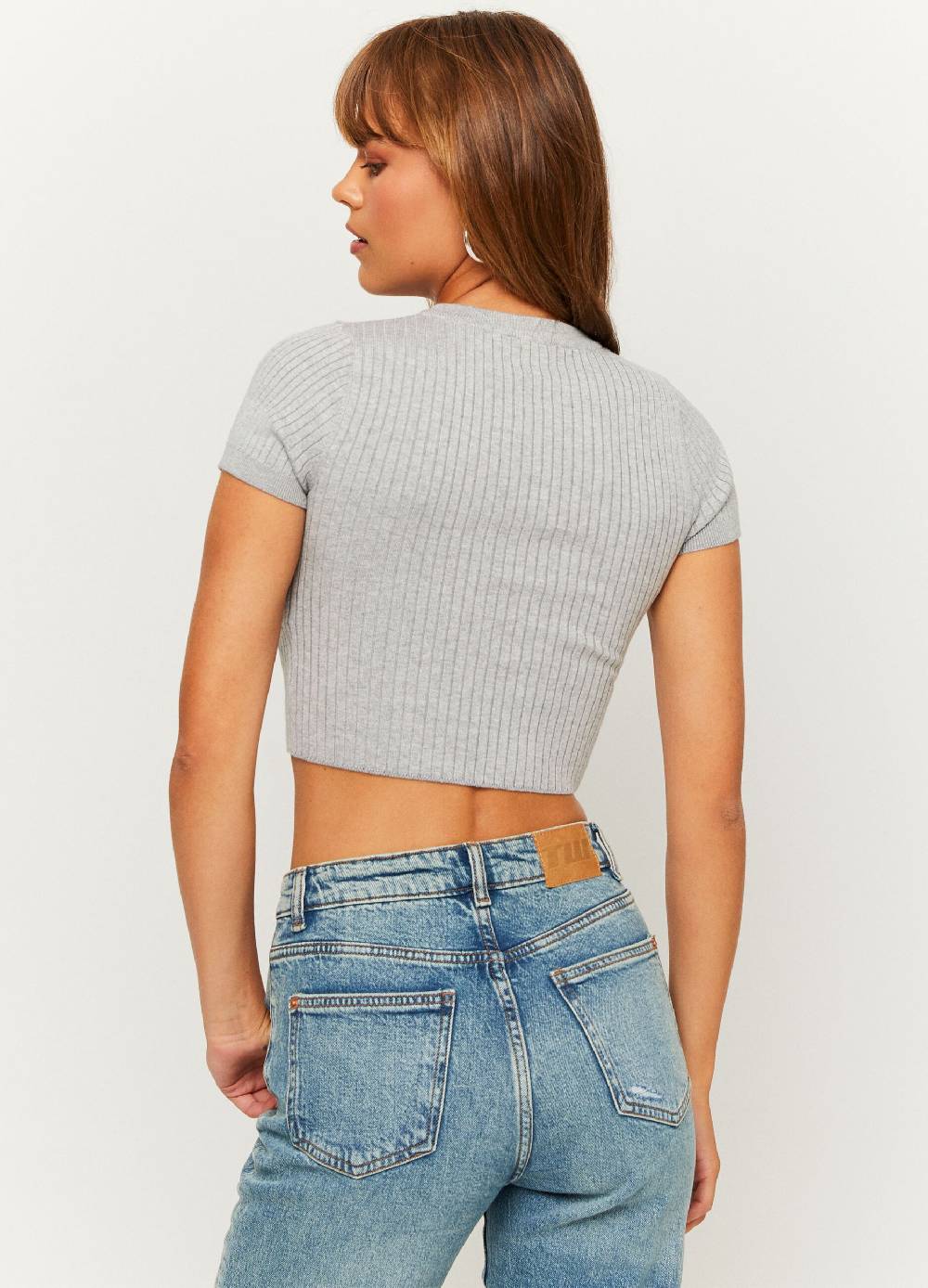 TALLY WEIJL T-shirt Cropped A Coste Piatte