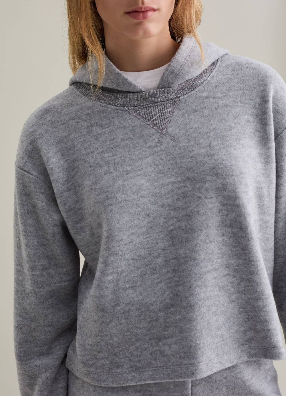 PIOMBO Top In Maglia Con Cappuccio A Maniche Lunghe