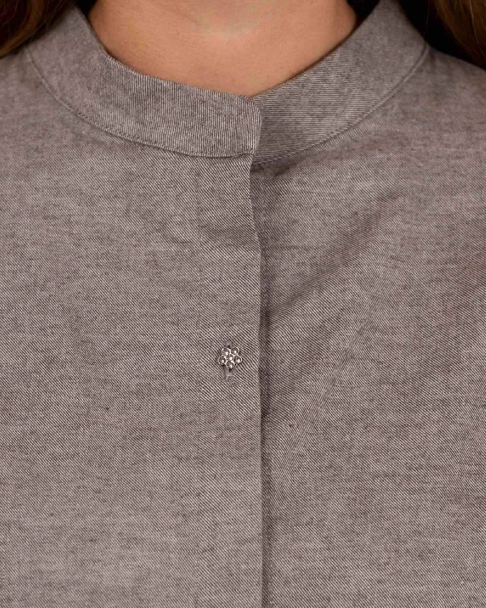 Rialto 48 CAMICIA CON BOTTONE SWAROVSKI