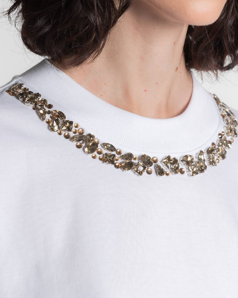 Rialto 48 T-SHIRT CON DETTAGLIO CRISTALLI