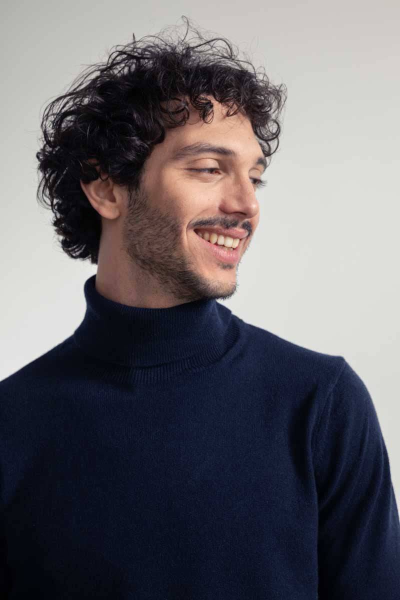 Rifò ALBERTO Maglia Collo Alto Uomo Cashmere Rigenerato