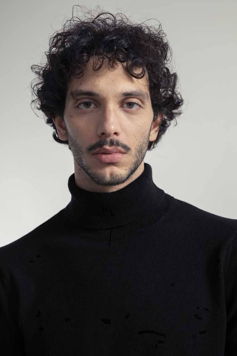 Rifò ALBERTO Maglia Collo Alto Uomo Cashmere Rigenerato