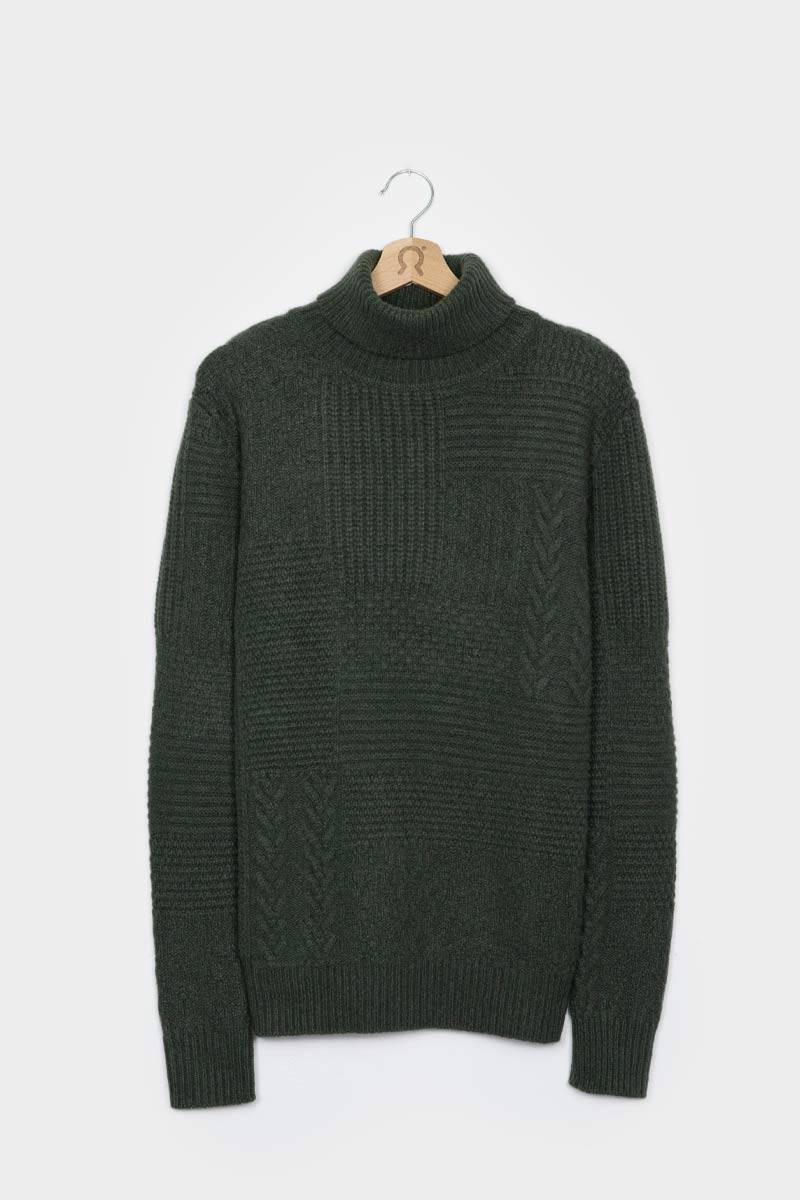 Rifò BARTOLOMEO Maglia Collo Alto Uomo Cashmere Rigenerato