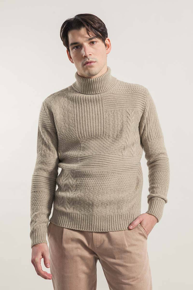 Rifò BARTOLOMEO Maglia Collo Alto Uomo Cashmere Rigenerato