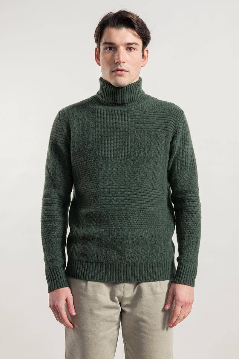 Rifò BARTOLOMEO Maglia Collo Alto Uomo Cashmere Rigenerato