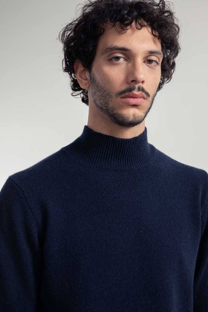 Rifò CLEMENTE Maglia Collo Alto Uomo Cashmere Rigenerato
