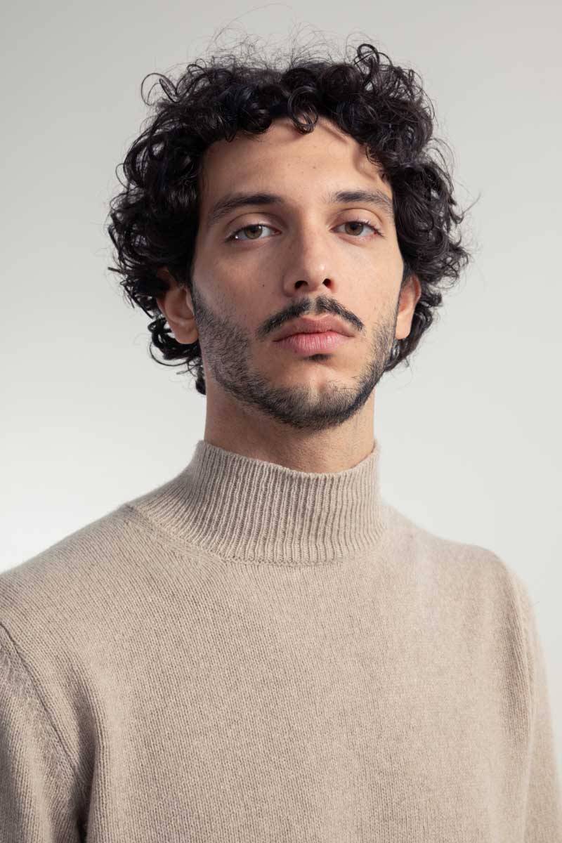 Rifò CLEMENTE Maglia Collo Alto Uomo Cashmere Rigenerato