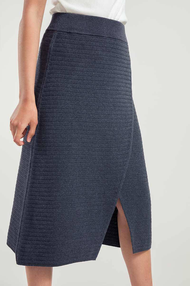 Rifò COMETA Gonna a Portafoglio in Maglia Donna Cotone Rigenerato