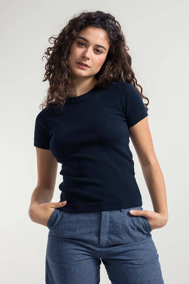 Rifò ILARIA Maglietta A Maniche Corte Donna Cotone Rigenerato