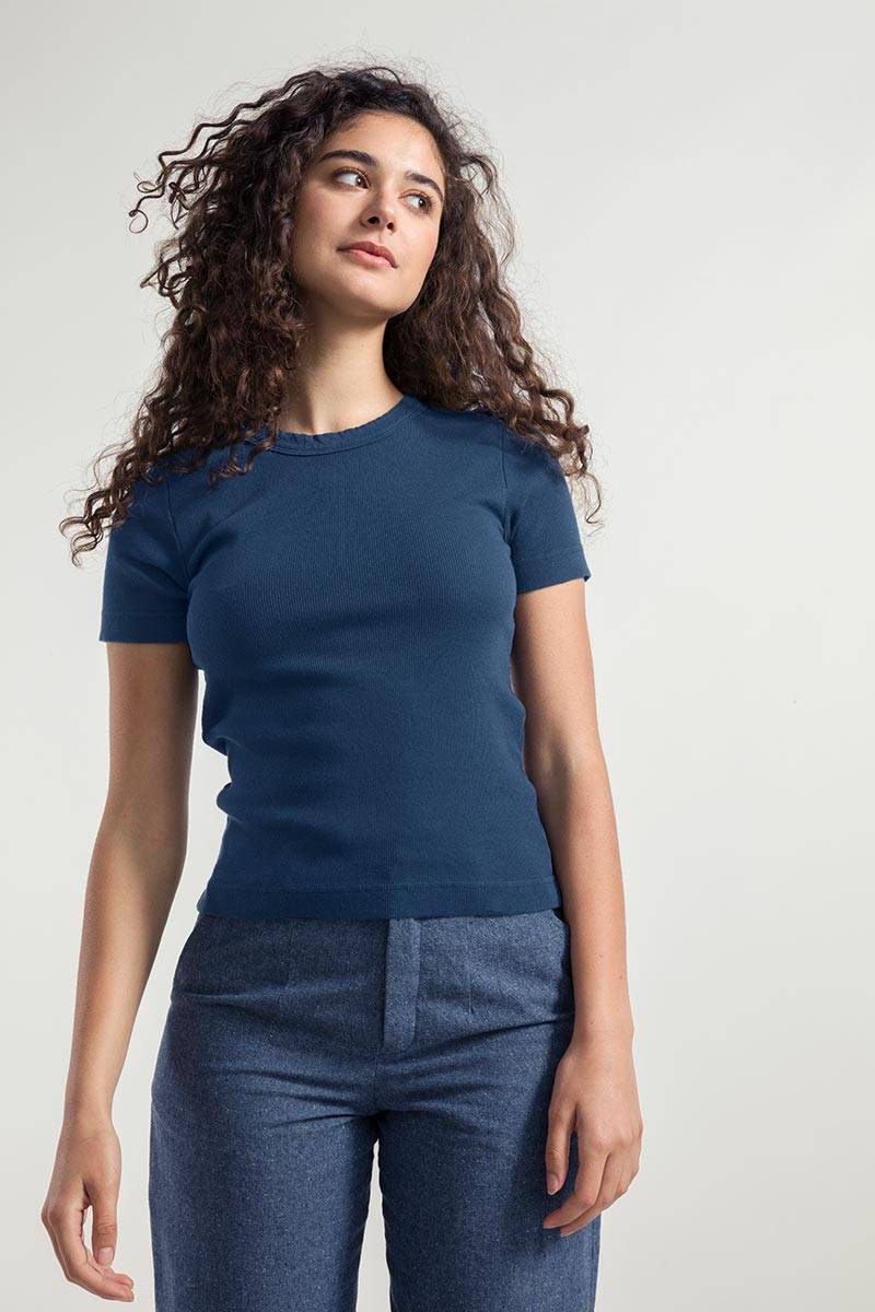 Rifò ILARIA Maglietta A Maniche Corte Donna Cotone Rigenerato