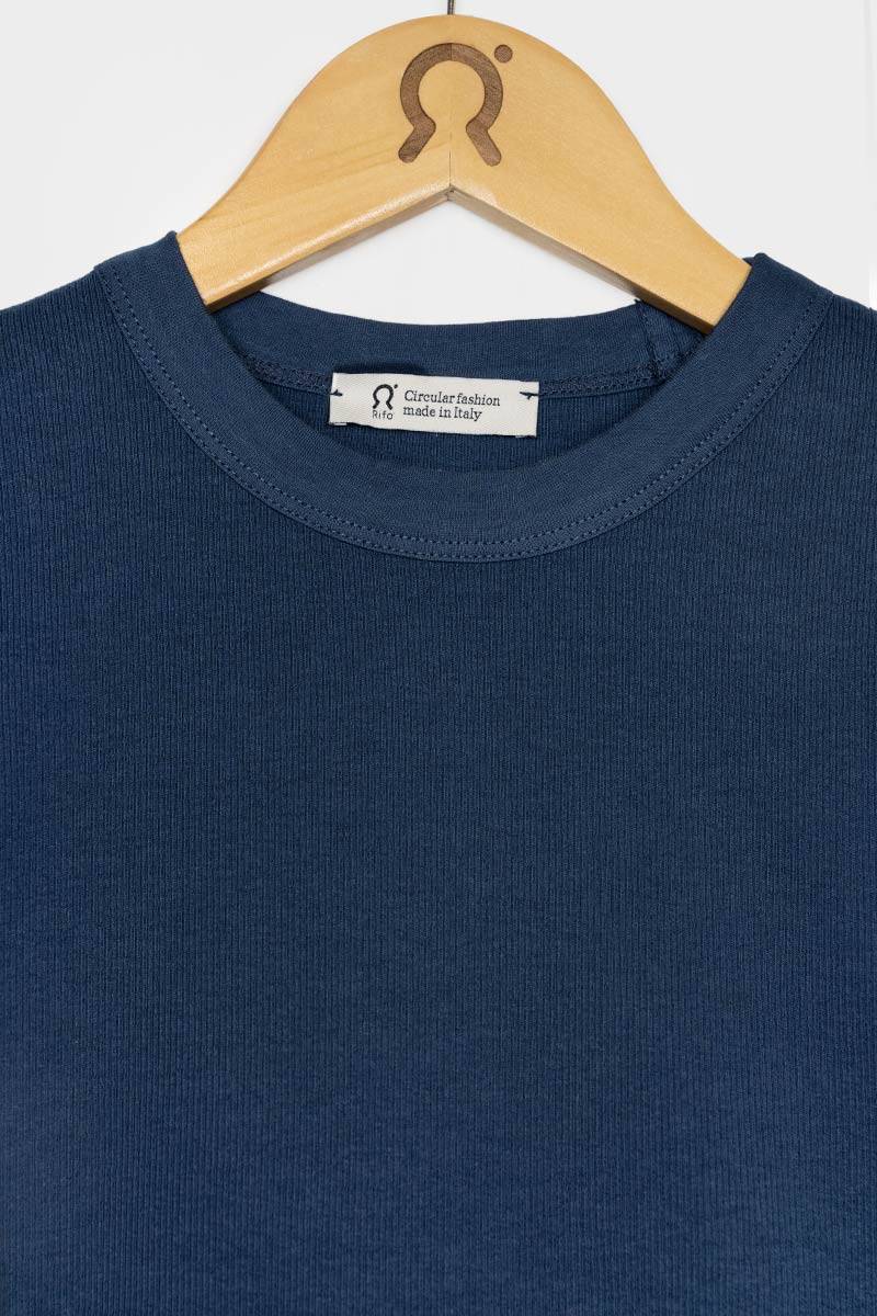 Rifò ILARIA Maglietta A Maniche Corte Donna Cotone Rigenerato