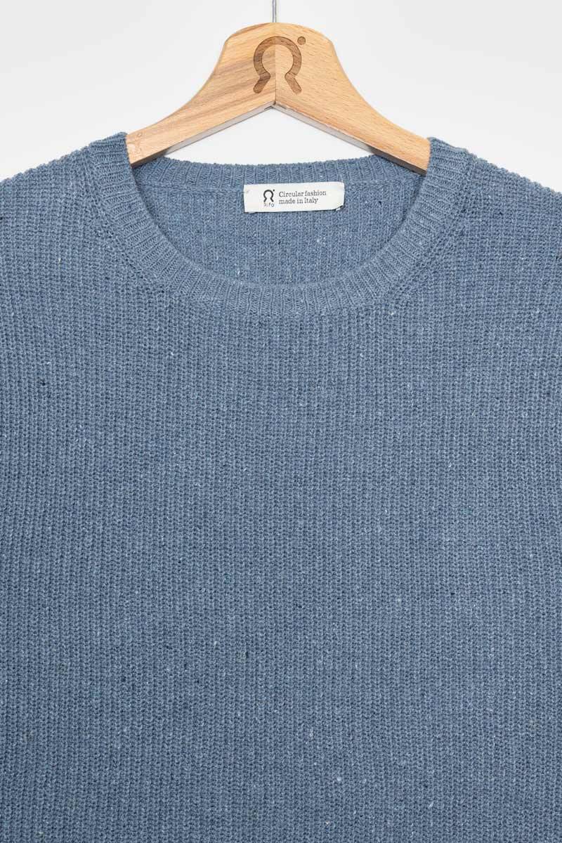 Rifò RACHELE Maglia Girocollo Donna Cotone Jeans Rigenerato