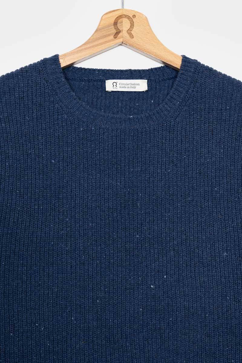 Rifò RACHELE Maglia Girocollo Donna Cotone Jeans Rigenerato