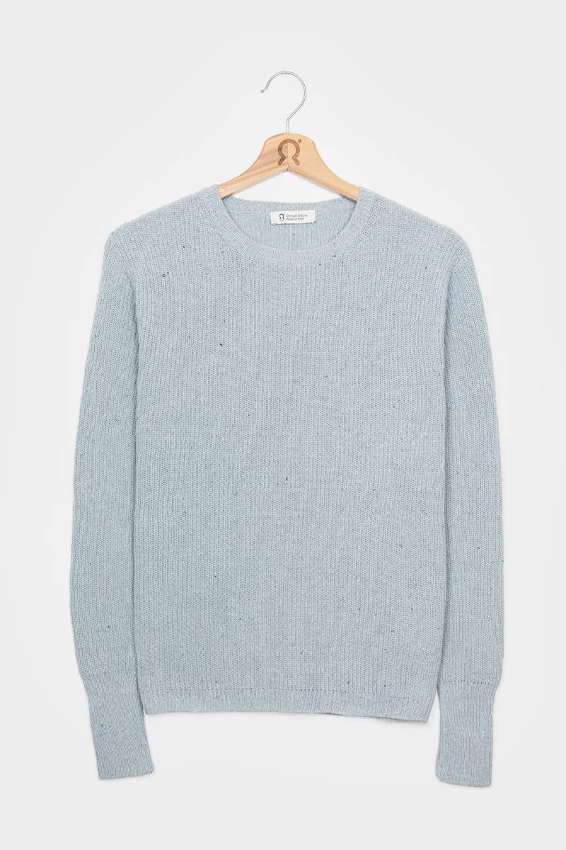 Rifò RACHELE Maglia Girocollo Donna Cotone Jeans Rigenerato