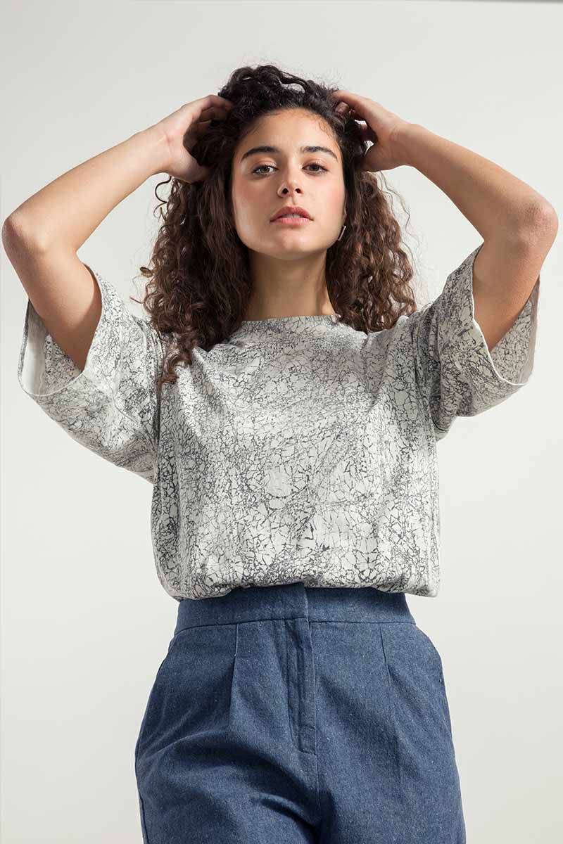 Rifò RAKU T-Shirt Oversize Unisex Cotone Rigenerato