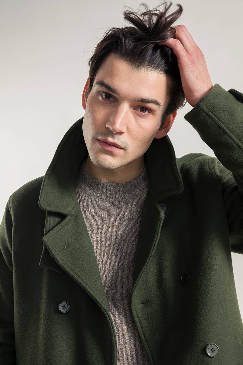 Rifò ACHAB Giacca Peacoat Uomo Lana Rigenerata