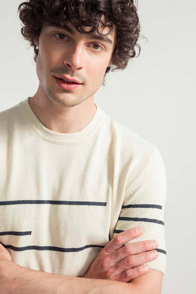 Rifò ADONE Maglia Righe Uomo Cotone Rigenerato