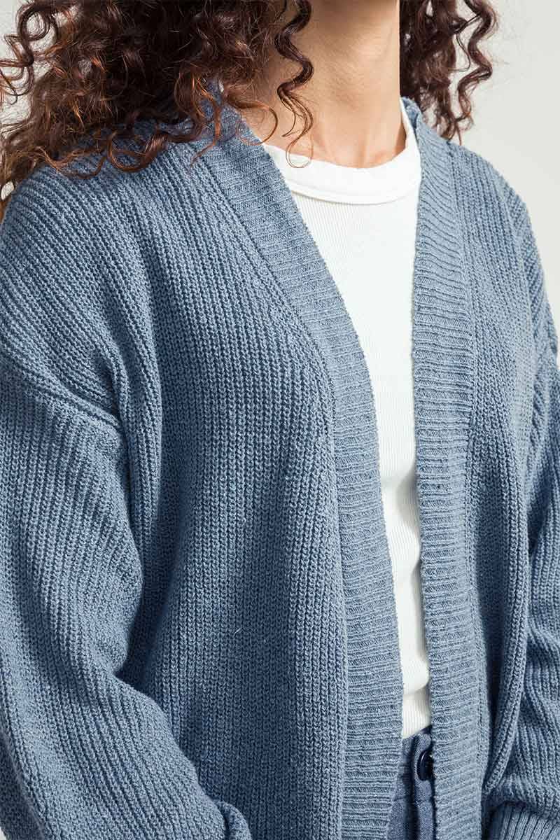 Rifò CARA Cardigan Donna Cotone Jeans Rigenerato