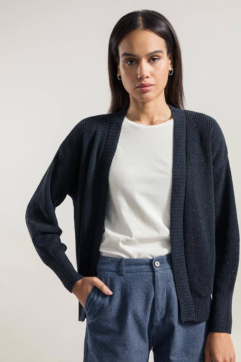 Rifò CARA Cardigan Donna Cotone Jeans Rigenerato