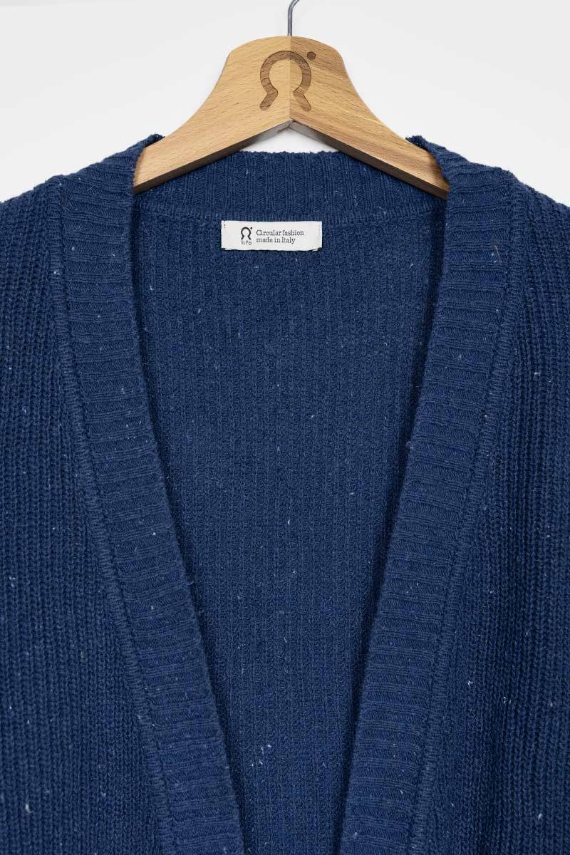 Rifò CARA Cardigan Donna Cotone Jeans Rigenerato