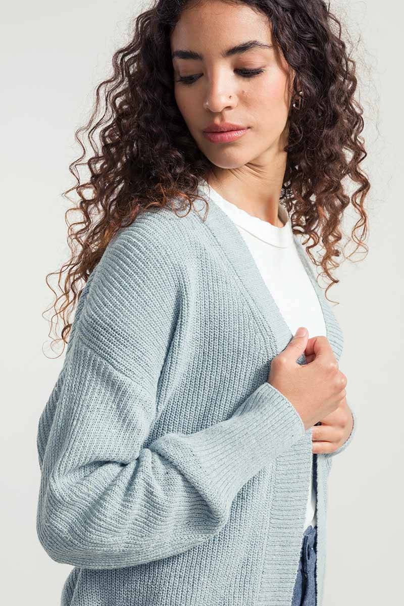 Rifò CARA Cardigan Donna Cotone Jeans Rigenerato