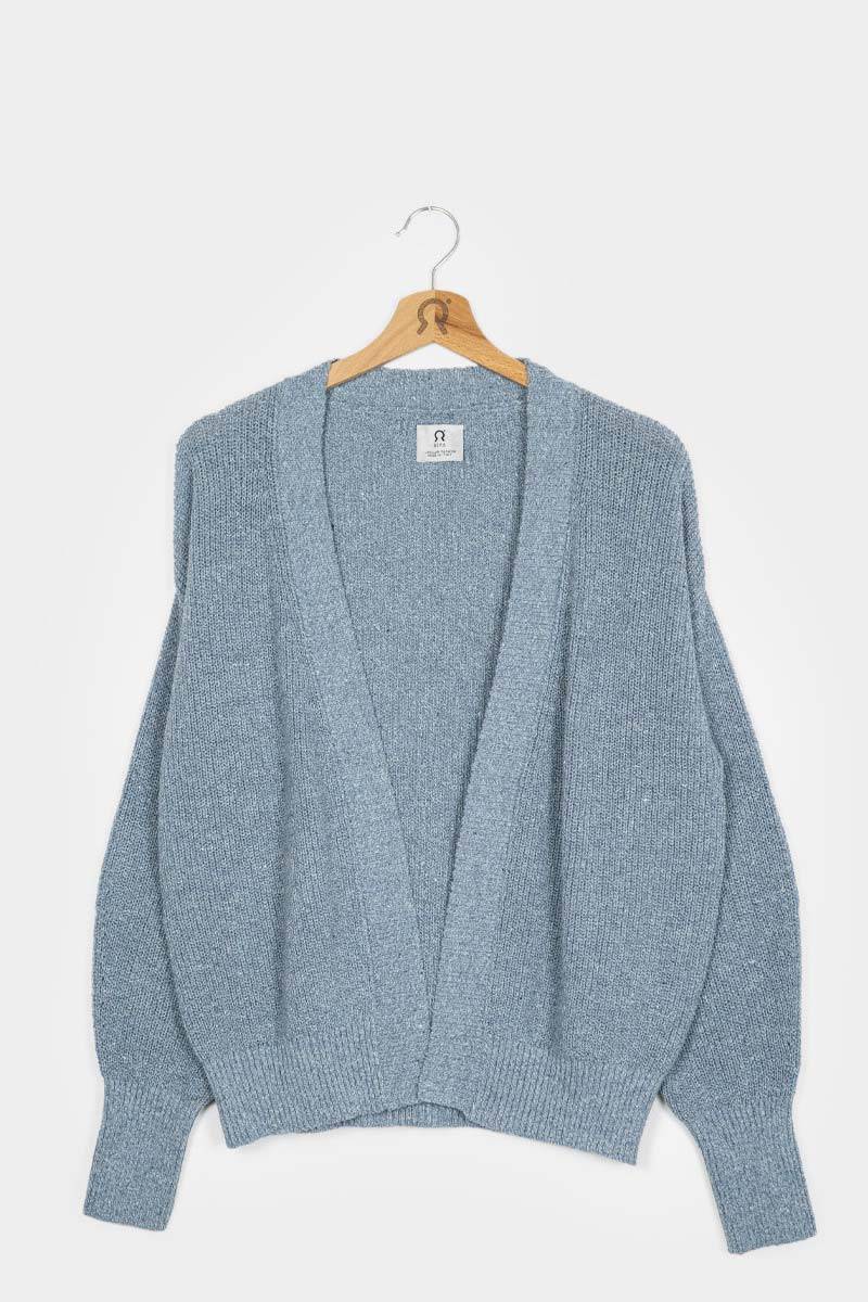 Rifò CARA Cardigan Donna Cotone Jeans Rigenerato