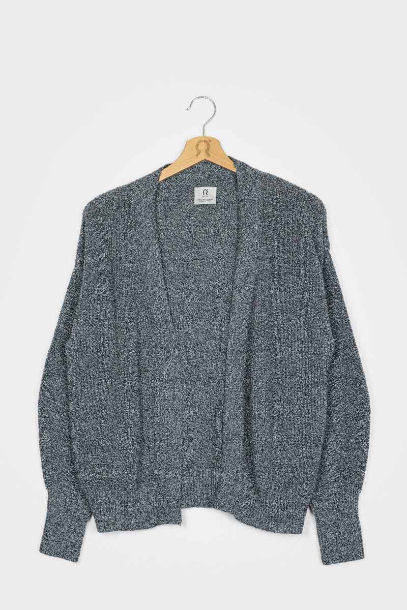 Rifò CARA Cardigan Donna Cotone Jeans Rigenerato