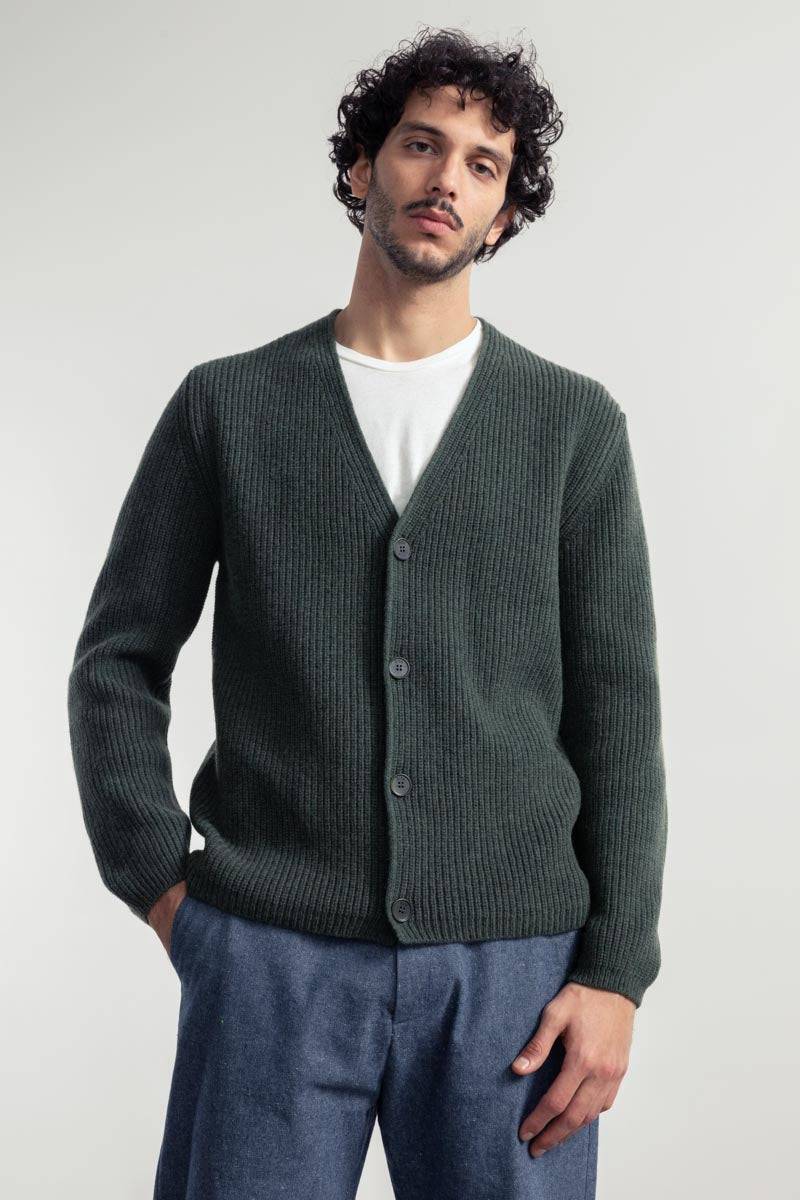 Rifò CLETO Cardigan Unisex Lana Rigenerata
