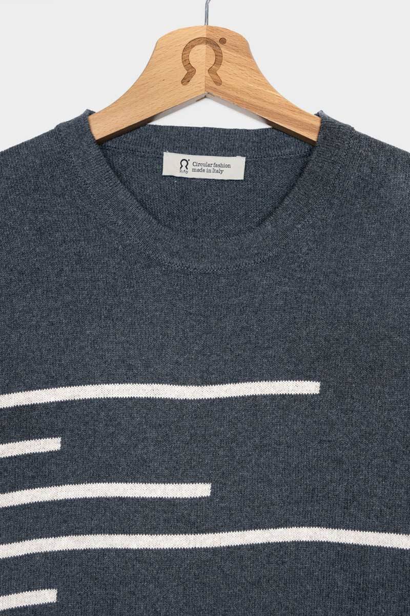 Rifò CLIO Maglia Donna Righe Cotone Rigenerato